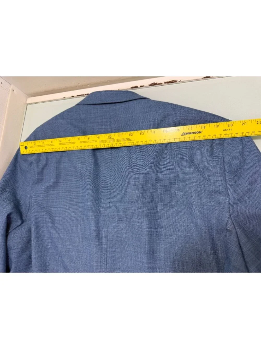 Lauren Ralph Lauren Blazer Suit Jacket 46L Stretch Blue Two Button Single Vent